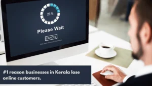 Computer screen showing a slow loading bar illustrating the need to speed up WordPress